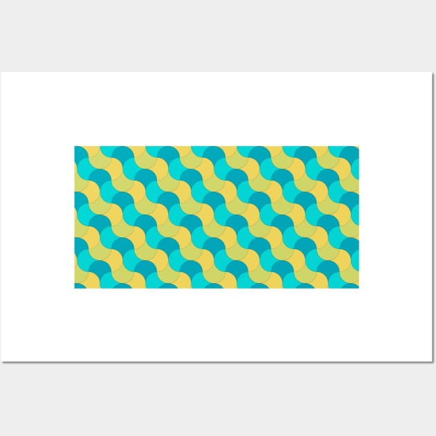 Seamless pattern with waves Wall Art by oscargml